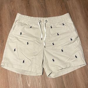 Men’s Polo Cream Khaki Shorts
